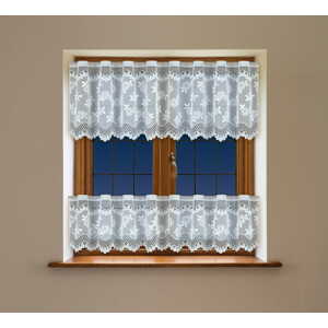 Dekorační vitrážová žakárová záclona GALINA 60 bílá 300x60 cm (cena za vrchní díl) MyBestHome
