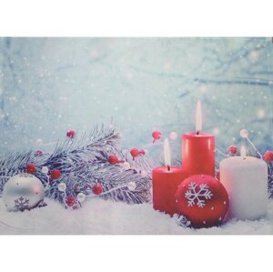 Vánoční dekorační ozdobný ubrousek CHRISTMAS CANDLES 32x45 cm Mybesthome