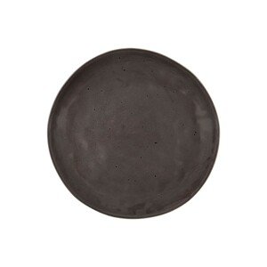 Kameninový mělký talíř průměr 27,5 cm RUSTIC House Doctor - tmavě šedý