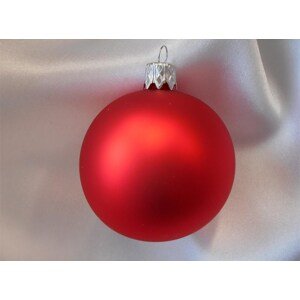Vánoční ozdoby Velká vánoční koule 4 ks - červená matná