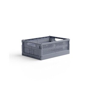 Skládací přepravka midi Made Crate  - blue grey