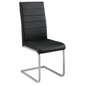 Juskys Konzolová židle  Vegas sada 2 kusů, syntetická kůže, v černé barvě
