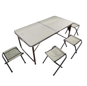Rojaplast Campingový SET – stůl 120x60 cm + 4 stoličky