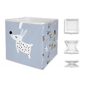 Butter Kings  Úložná krabice woof woof, 32x32 cm, modrá