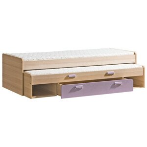 Casarredo LIMO L16 výsuvná postel s úl. prostorem fialová