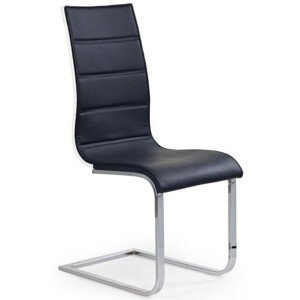 Halmar Jídelní židle K104 Černá koženka/překližka bílá