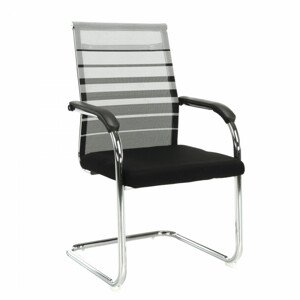 Tempo Kondela Konferenční židle ESIN - šedá / černá + kupón KONDELA10 na okamžitou slevu 3% (kupón uplatníte v košíku)