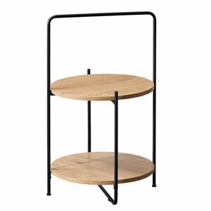 Tempo Kondela Příruční stolek EMRIO - dub / černá + kupón KONDELA10 na okamžitou slevu 3% (kupón uplatníte v košíku)