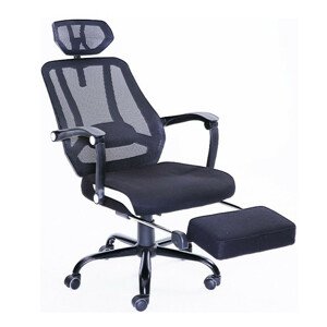 Tempo Kondela Kancelářská židle SIDRO - černá síťka / černá + kupón KONDELA10 na okamžitou slevu 3% (kupón uplatníte v košíku)