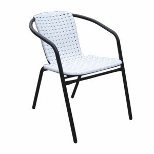 Tempo Kondela Zahradní židle BERGOLA - bílá / černá + kupón KONDELA10 na okamžitou slevu 3% (kupón uplatníte v košíku)