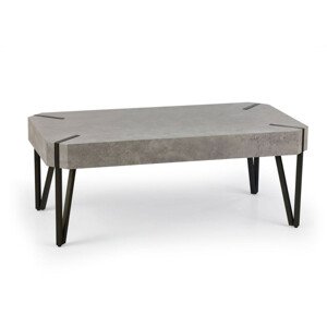 Halmar Konferenční stolek EMILY, beton / černá