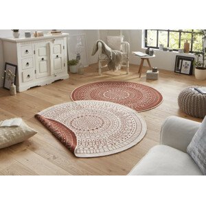 Hanse Home Kusový koberec Twin-Wendeteppiche 103102 hnědá, béžová 200x200 (průměr) kruh
