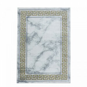 Ayyildiz Kusový koberec Naxos 3818 – žlutá/šedá/bílá 160x230 cm