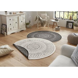 Hanse Home Kusový koberec Twin-Wendeteppiche 103101 černá 240x240 (průměr) kruh