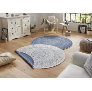 Hanse Home Kusový koberec Twin-Wendeteppiche 103104 modrá 100x100 (průměr) kruh