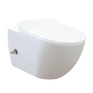 Canakcilar Ceramic  Creavit Creavit FREE Rim-Off závěsné wc s ovládací baterií + BIDET 2v1 FE322.005