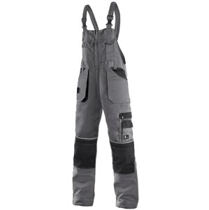 Pracovní kalhoty s laclem CXS Orion Kryštof / vel. 50 / bavlna/PE / šedá