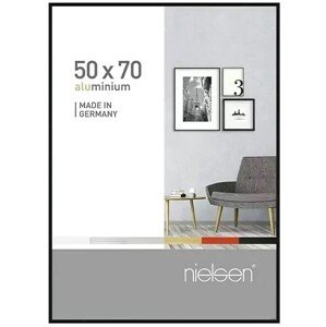Rám na obraz Nielsen Pixel / 50 x 70 cm / hloubka 1,9 cm / hliník / sklo / černá