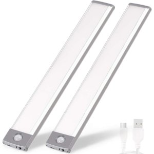German Set 2 senzorových LED lišt / teplá bílá/studená bílá / stříbrná