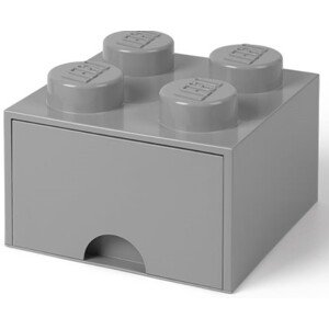Úložný box LEGO 4 se zásuvkou / 4,7 l / plast / šedá