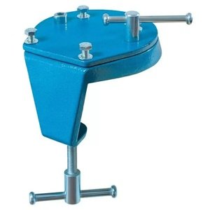 Otočná stolní svorka pro svěrák Heuer / šířka čelistí 100 mm / modrá