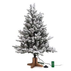 Luxusní vánoční 3D stromek QVC / jedle / 180 cm / 600 LED Deluxe / 132 barevných efektů / zasněžený