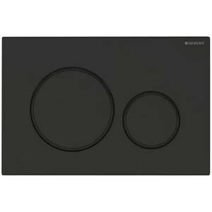 Ovládací WC tlačítko Geberit Sigma20 / < 20 N / plast / 2 úrovně splachování / matná černá