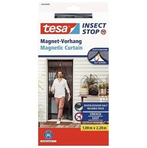 Magnetický závěs proti hmyzu Tesa Insect Stop / 1 x 2,2 m / polyester / černá