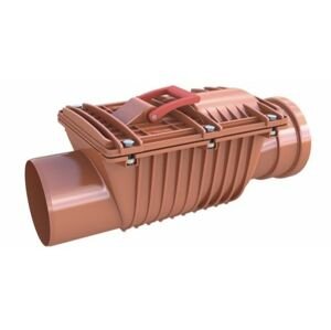 FunkeGruppe KG Jednoduchý zpětný ventil NW 125 se zpětnou klapkou / plast / vnější průměr 125 mm / oranžová