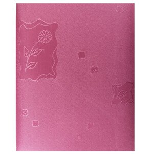 German EmaHome - Ubrus s ochranou proti skvrnám 130x160 cm / růžová se vzorem