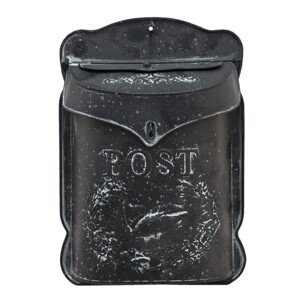 Šedá poštovní schránka s výraznou patinou Post Courier - 26*8*39 cm Clayre & Eef