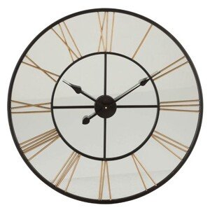 Přírodní nástěnné hodiny se slaměným výpletem - Ø 80*5 cm / 1*AA Clayre & Eef