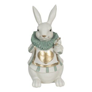 Velikonoční dekorace zlatého králíka s mrkví Métallique - 9*8*23 cm Clayre & Eef