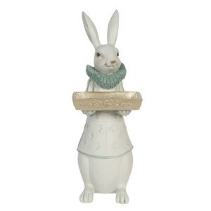 Metalická velikonoční dekorace králíka Métallique - 10*6*21 cm Clayre & Eef