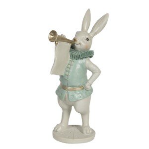 Metalická velikonoční dekorace králíka Métallique - 4*4*11 cm Clayre & Eef