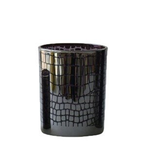Vlnitá hliníková miska pod čajovou svíčku v barvě mědi - 11,5*11,5*2,5 cm J-Line by Jolipa