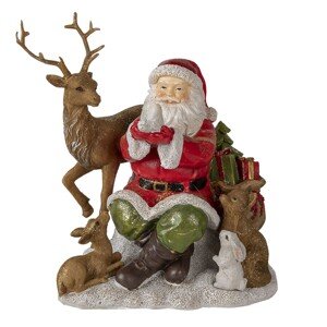 Vánoční dekorativní punčocha Happy Holidays - 21*1*28 cm Clayre & Eef