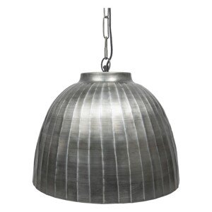 Stříbrné závěsné kovové světlo Olaf - Ø 30*41 cm Collectione