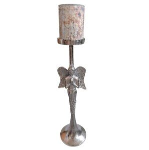 Bronzový antik svícen na 2 úzké svíčky s boxem Franco - 16*8*8,5cm Chic Antique