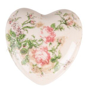 Keramický dekorační džbán s růžovými květy Lillia M - 16*11*18 cm Clayre & Eef