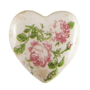 Keramický obal na květináč s růžovými květy Lillia M - Ø17*16 cm Clayre & Eef
