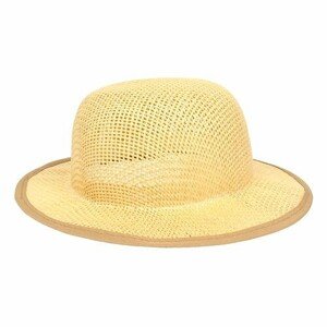 Hnědý sluneční dámský klobouk s černou mašlí - Ø 46*13/ 56cm Juleeze