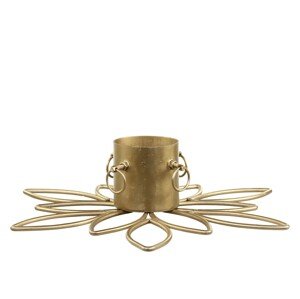 Béžovo-hnědá hranatá stolní lampa Tiffany Squillo - 18*18*45 cm E27/max 1*40W Clayre & Eef