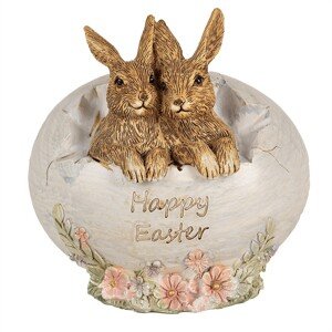 Povlak na polštář s králíčky a srdíčky Bunnies in Love - 45*45 cm Clayre & Eef