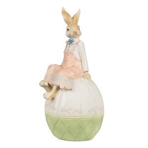 Bílý drátěný dekorační košík králík Bunny - 16*12*33 cm Clayre & Eef