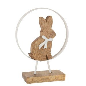 Růžovobílá keramická miska Rabbit Heart -  Ø 14x9 cm Clayre & Eef