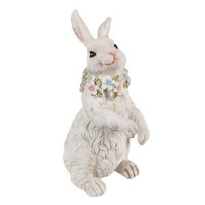 Velikonoční dekorace králíčka s vajíčky - 9*9*13 cm Clayre & Eef