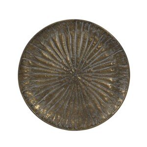 Bronzový kovový podnos se vzorem Hovag antique - Ø 31*3,5 cm Light & Living